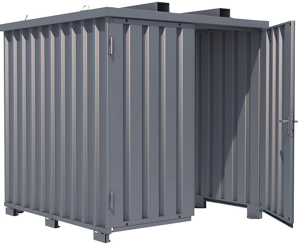kaiserkraft Gasflaschencontainer, ohne Boden, Außen-BxT 2100 x 2100 mm