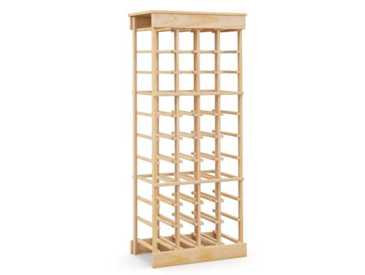 Helloshop26 Weinregal Set mit 1 46,5 x 27,5 x 113 cm, für 40 Flaschen, modernes Design, Kiefernholz, natur, 20_0020492