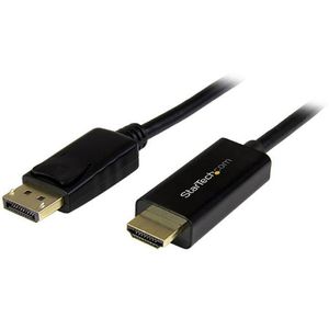 StarTech Displayport-Kabel DP2HDMM2MB, 4K UHD, DP 1.2, DisplayPort auf HDMI, 21,6 Gbit/s, 30Hz, 2 m