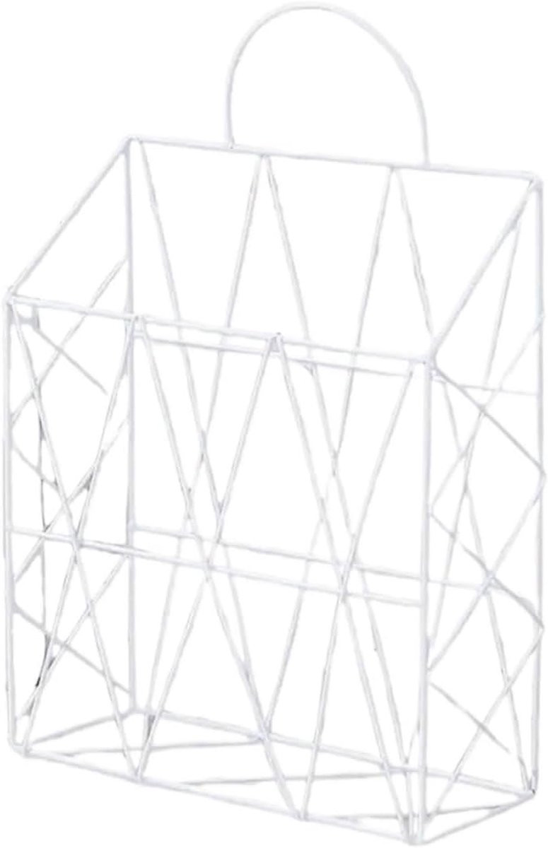 Wandmap tijdschriftenhouder en archiefhouder voor in de boekenkast, Wit, 38 x 25,5 cm