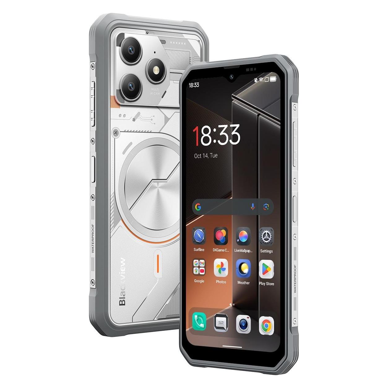 Blackview Smart mobile phone FORT100 8/128 - White (128 GB, Lunar White, 6.56", Dual SIM, 4G) (6931548325192)