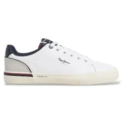 Pepe Jeans für Herren. PMS300011 Turnschuhe Kenton Campus weiß (44), Wohnung, Schnürsenkel, Lässig