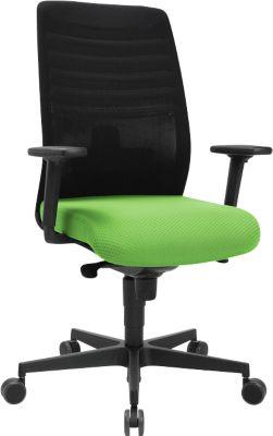 Schäfer Shop Genius Bürostuhl SSI Lady Proline, mit Armlehnen, 3D-Punktsynchronmechanik, Wellness-Sitz, 3D-Netz-Rückenlehne, schwarz/grün
