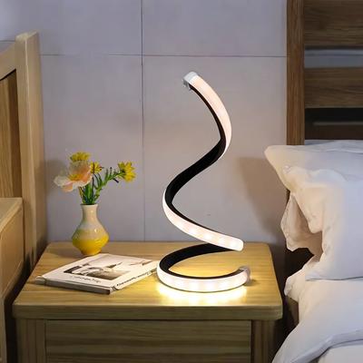 Inspire Select Modern Spiral LED Table Lamp 3 Color Touch Dimmable Bedside & Desk Light no Base 3 Colors