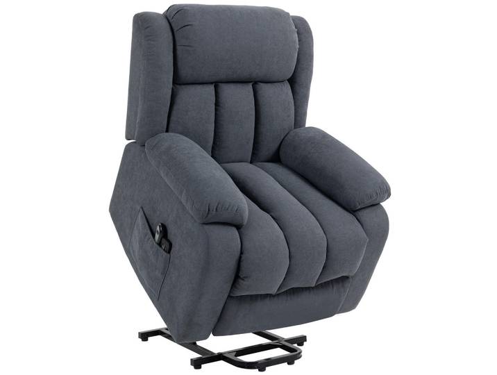 Homcom Relaxsessel Polyester Mehrschichtenplatte Dunkelgrau, 91x103x93 cm, Wohnzimmer, Sessel, Massagesessel