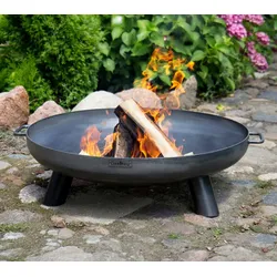 CookKing Bali | Garten Feuerschale 100 cm | Stahl Grill - Schwarz