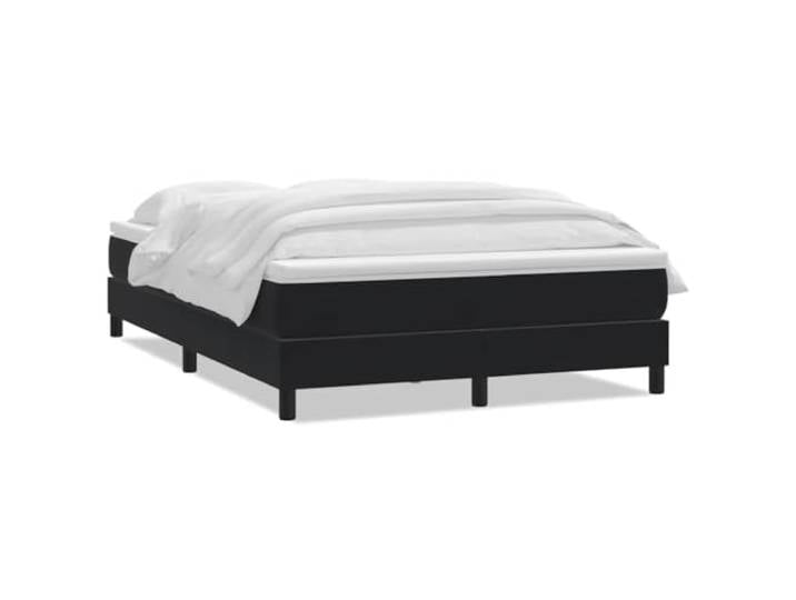 PUGYNBK Boxspringbett aus schwarzem Samt, 160 x 210 cm Mit Taschenfederkernmatratze, atmungsaktiver Matratzenschoner, Latten
