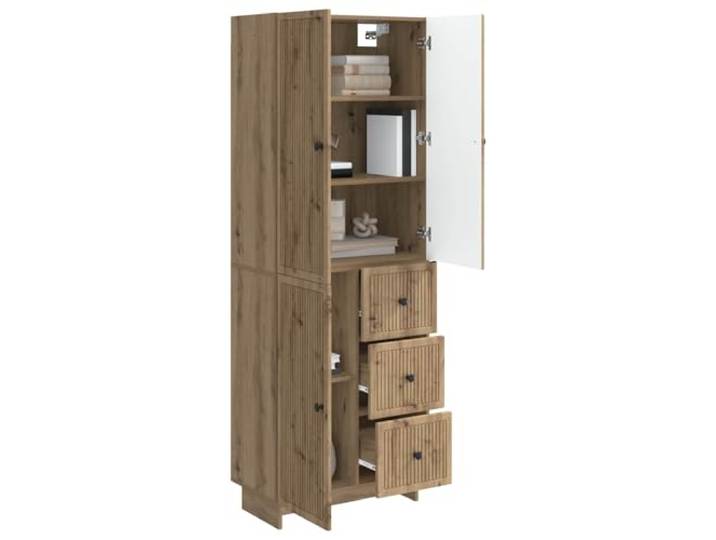 KTHLBRH 2-teiliges Schrank-Set aus technischem Holz Modernes Design, Wandmontage, mit USB-Steckdosen, Sideboard 66 x 34,5 x 90 cm