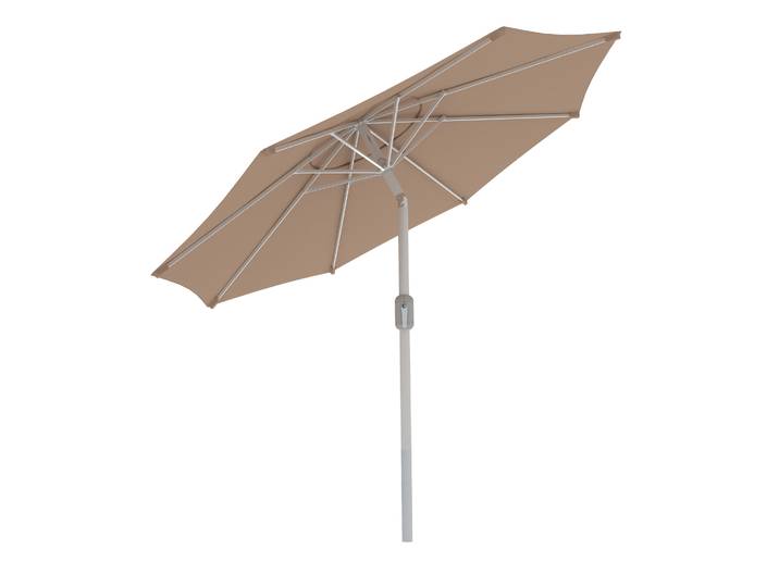Sonnenschirm / Balkonschirm 3,5m rund / Stofffarbe creme /