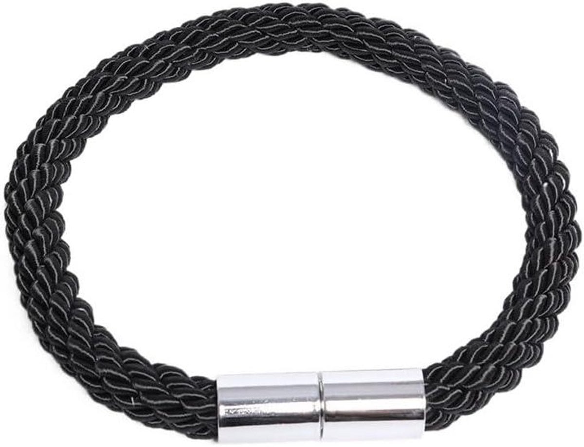 Magnetische gordijnband touw zwart - 48 cm lengte