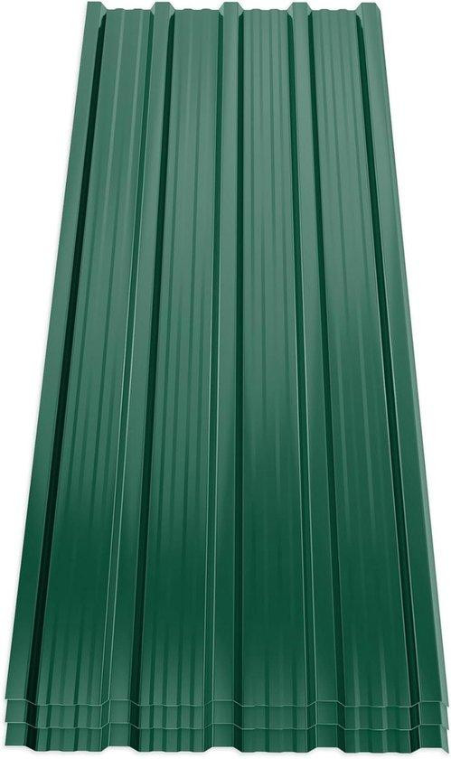Mondeer Dakplaten Metaal Golfplaten Groen - 14 stuks - 7 m²