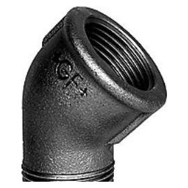 Georg Fischer GF 1 schwarzer Winkel 45 Grad Muffe / Nippel (770121106)
