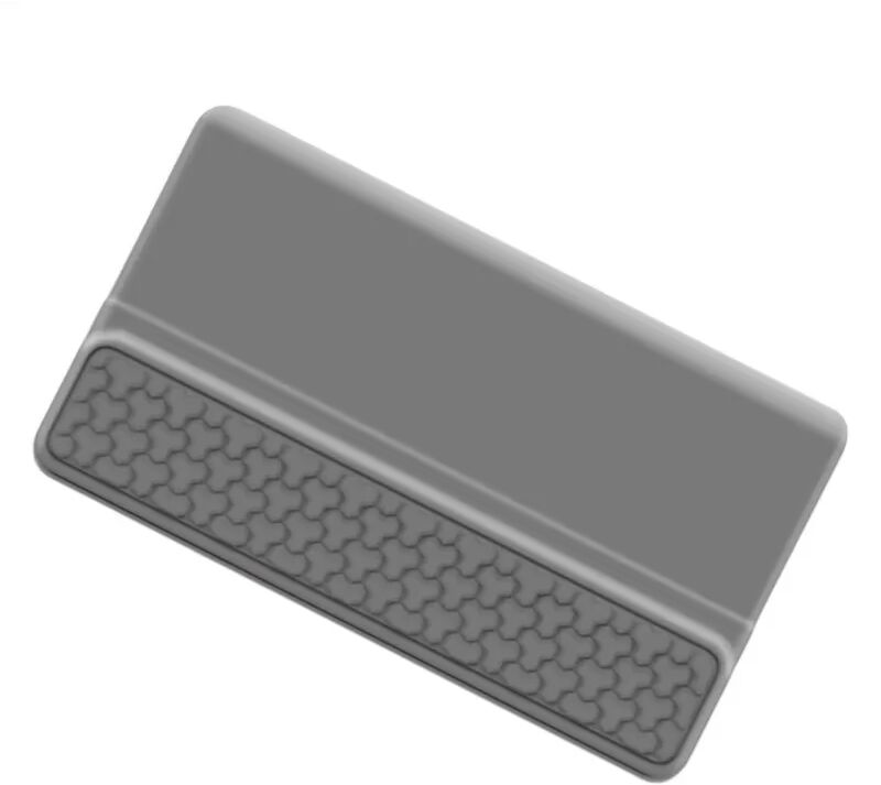 INF Silikon-Tastatur-Handgelenkauflage - Integrierte ergonomische Unterstützung für komfortables Tippen Grau