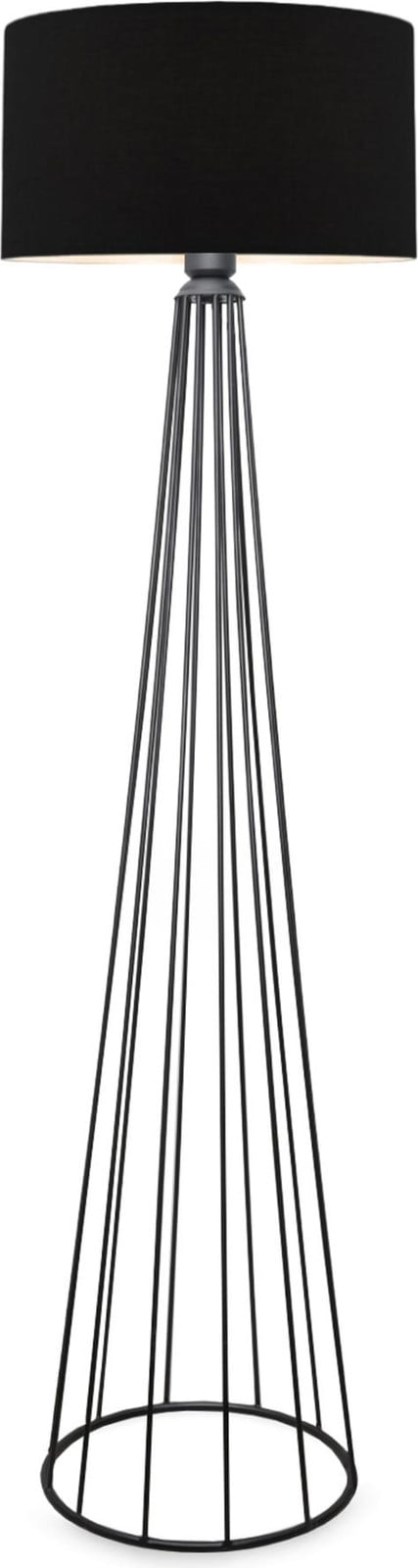 Lux.pro Standaardlamp Neath, zwart / antraciet, 1 x E27