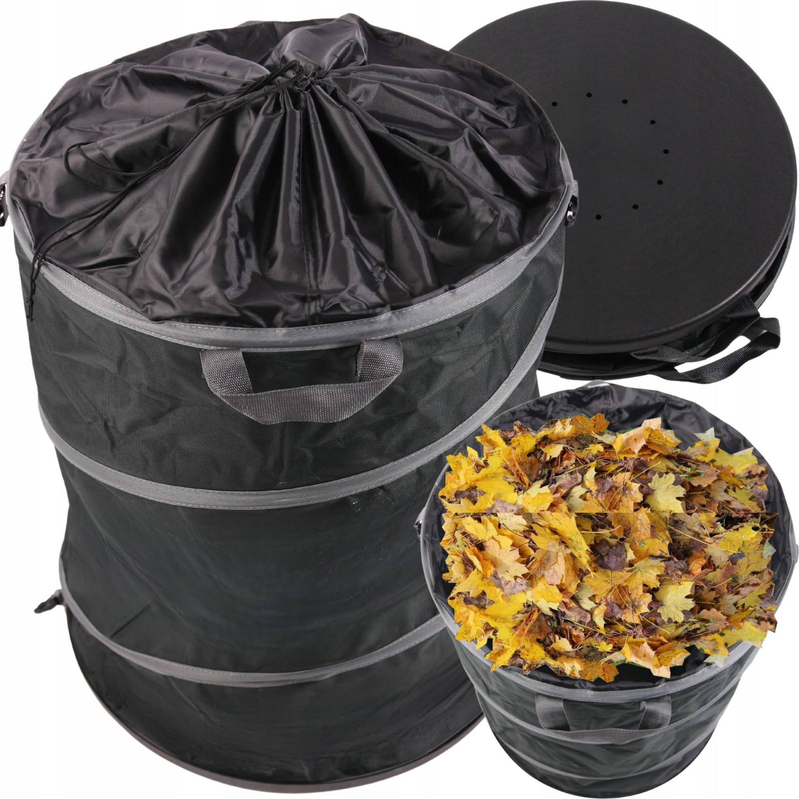 Mona Opvouwbare container voor tuinafval, groot, versterkt, 172 liter