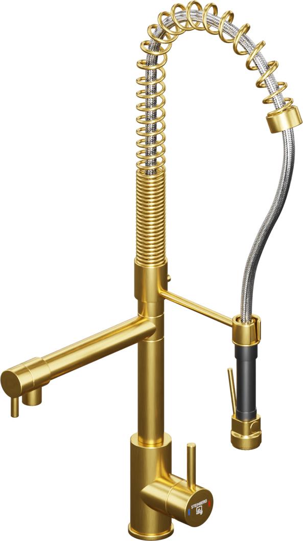 Steinberg Serie 100 Küchenarmatur, mit Handbrause, Ausladung 156mm, schwenkbar, 1001480BG