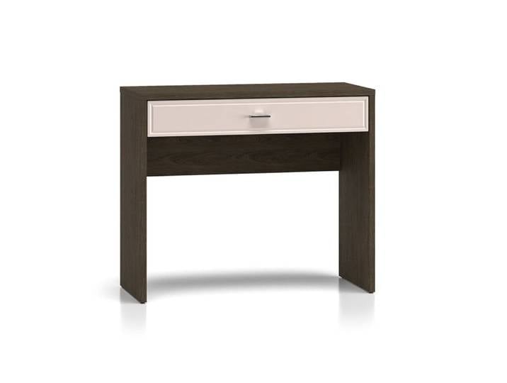 Console coiffeuse 1 tiroir panneaux mdf beige