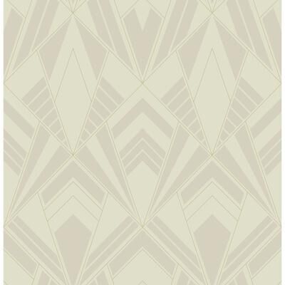 A-Street Prints Allenby Pearl Flocked Wallpaper