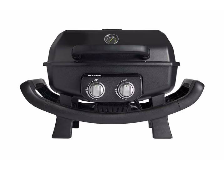 Burnhard WAYNE Balkongrill 2-Brenner – Gasgrill – schwarz