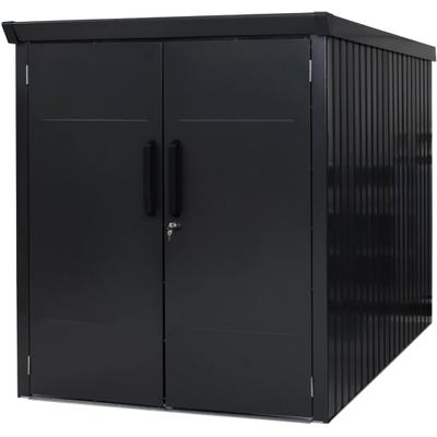 Fahrradbox WESTMANN "Velos 2", schwarz, B:133cm H:151cm T:222cm, Stahl, Aufbewahrungsboxen, BxTxH: 133x222x151 cm