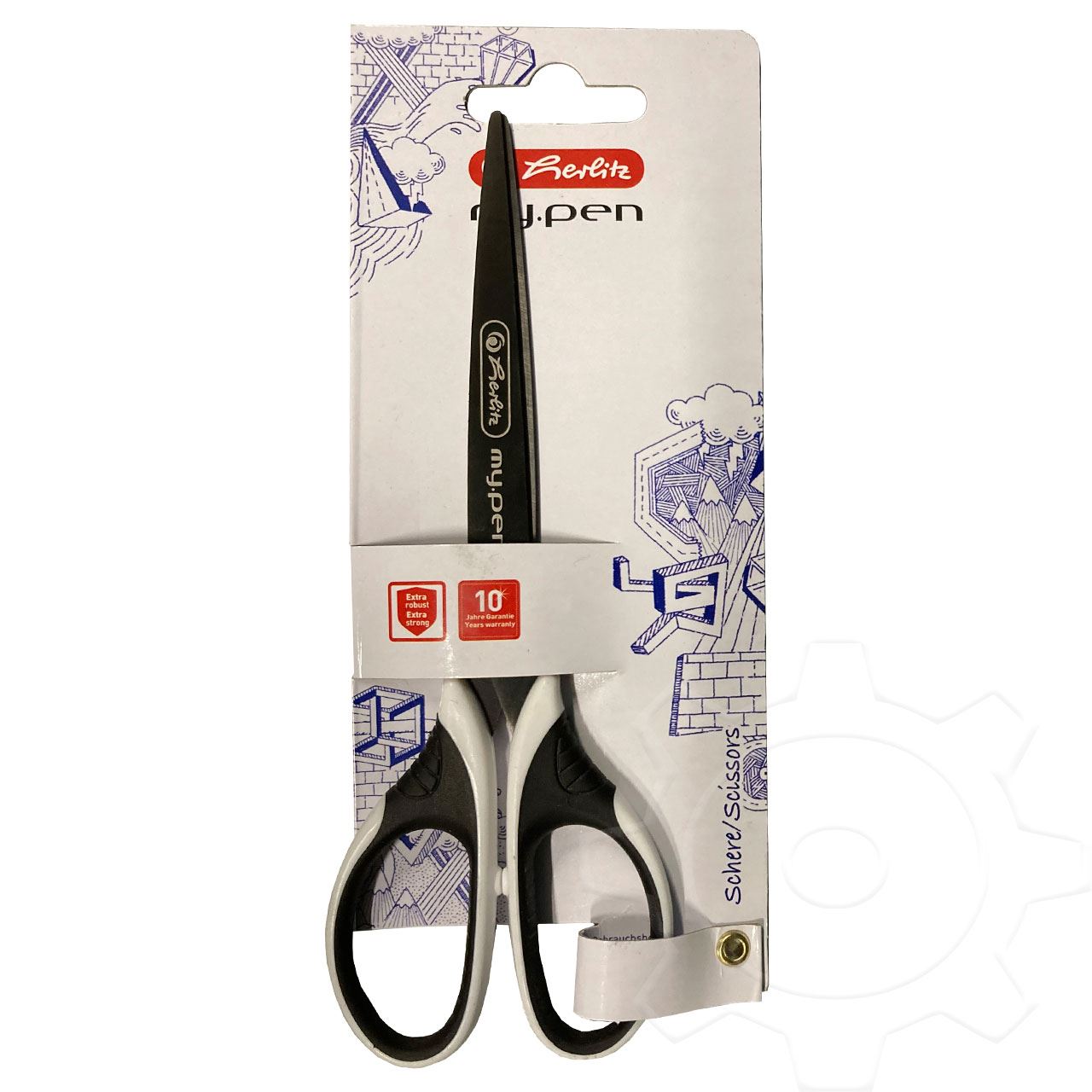 Herlitz Schere my.pen schwarz/weiss
