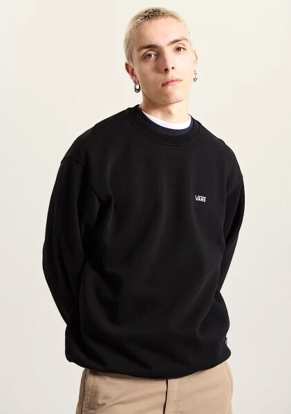 Sweatshirt Vans Left Chest Crew (S - Schwarz)