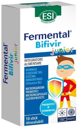 ESI Srl Esi Fermental Bifivir Junior - Integratore Intestino e Sistema Immunitario per Bambini - 10 Stick Idrosolubili