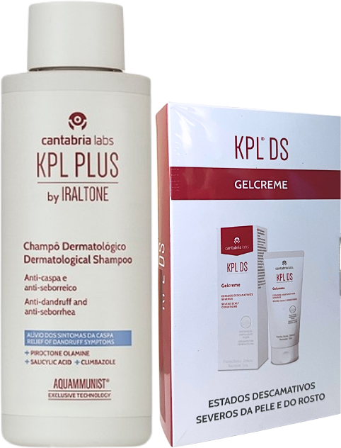 KPL Plus Champô Dermatológico Anticaspa + KPL DS Gel Creme Pack