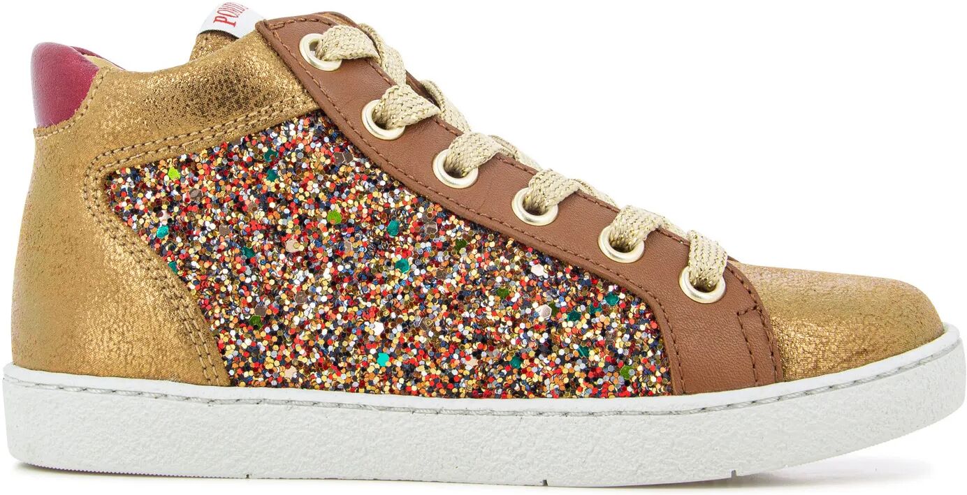 Pom d'Api Baskets Zip Top Zippy Doré 36
