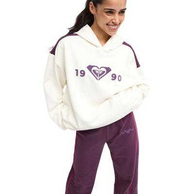 Hoodie ROXY "Ess Energy Elevated", Damen, Gr. XS, whisper weiß, Obermaterial: 100% Baumwolle., Sweatshirts Hoodie