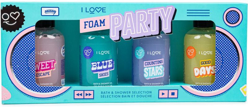 I Love Foam Party coffret cadeau pour la douche