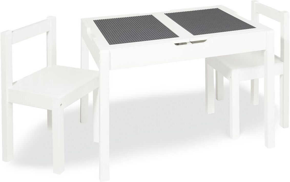 Kindersitzgruppe PINOLINO "Linnea", Kinder, weiss (weiß), Holz teilmassiv, Sitzmöbel-Sets Kindersitzgruppe, Tisch mit Stauraum weiß Einheitsgröße