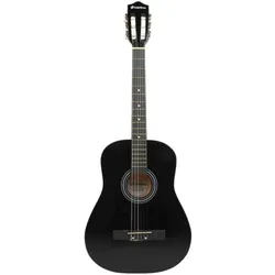 Salvador Cortez SUPRIMO CGS1 BK - Gitara klasyczna 4/4 czarna do nauki (ABS, Kunststoff, Lindenholz, Nylon, Okoume), Gitarre, Schwarz