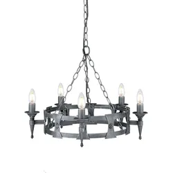 Kronleuchter Hängeleuchte D 60 cm Esszimmerleuchte Deckenlampe Schmiedeeisen