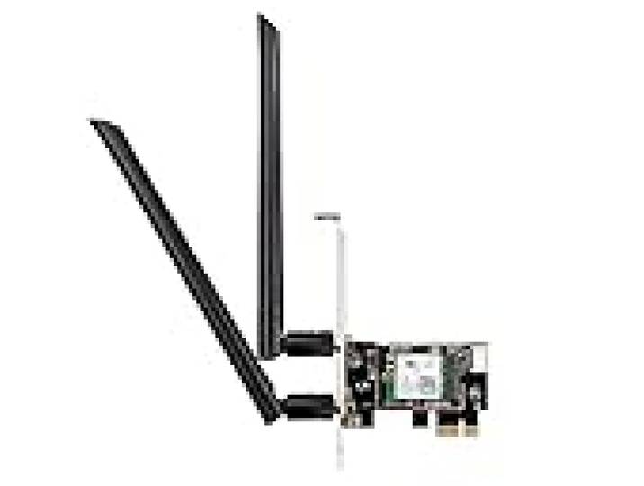 D-Link DWA-X582 Carte PCIe WiFi 6 AX3000 avec Bluetooth 5.0, MU-MIMO, bibande, antennes détachables à Gain élevé, WPA3, avec Support de Profil Bas, Compatible avec Windows