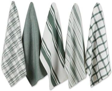 DII Assorted Woven Dishtowels (Set of 5)