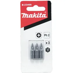 Makita Bit-Set PZ1, PZ2, PZ3, 3 Stück - PZ1, PZ2, PZ3 - 25 mm - B-24527
