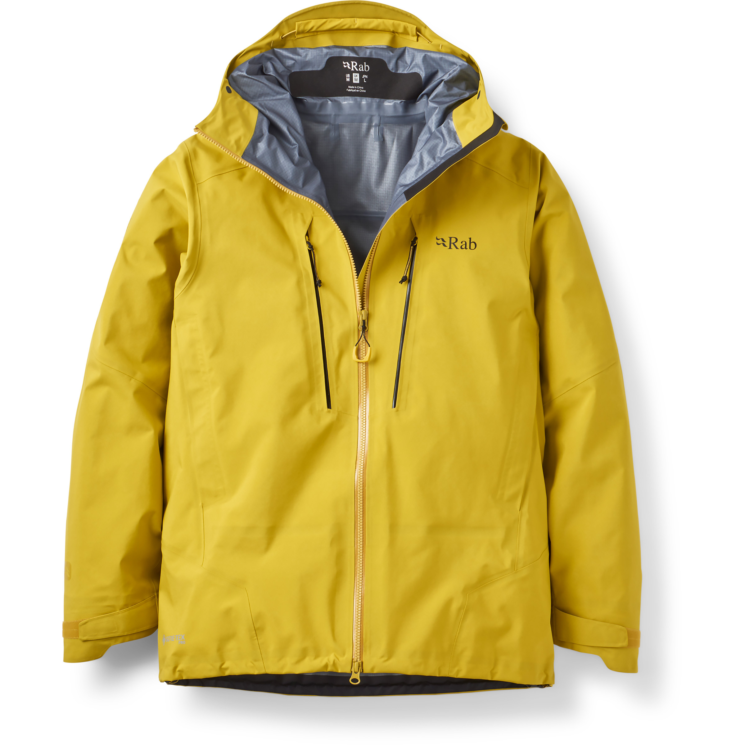 Rab Latok GTX Herren Regenjacke gelb Größe XL Alpinklettern | Bergsteigen Winddicht Wasserabweisend