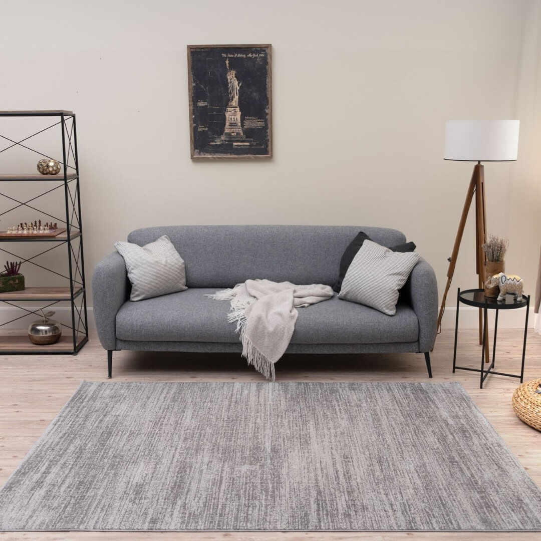 THE RUGS Montana Rug Abstract Design in Grey Grey Rectangle 240 x 340 cm