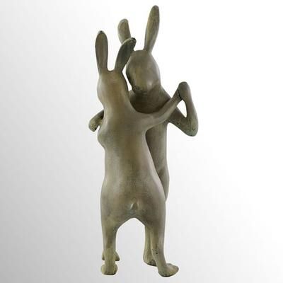 San Pacific - Ds First Dance Bunny Garden Sculpture Taupe , Taupe