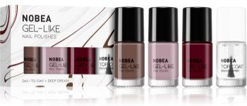 NOBEA Day-to-Day 4-Piece Gel-like Nail Polish set conjunto de vernizes de unhas Deliciously deep dream . Day-to-Day 4-Piece Gel-like Nail Polish set