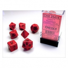 Chessex Würfel - Opaque Red/black (7-Würfelset) 292486