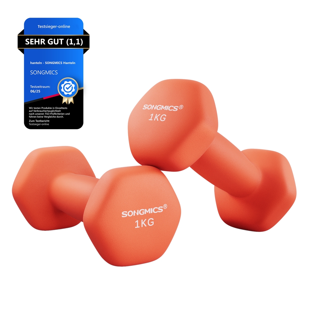 SONGMICS Kurzhanteln 2er-Set orange SYL902O01
