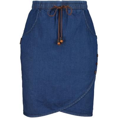 Sommerrock ALIFE & KICKIN, Damen, Gr. XS, blau (schwarz denim), 95% Baumwolle, 5% Elasthan, Röcke