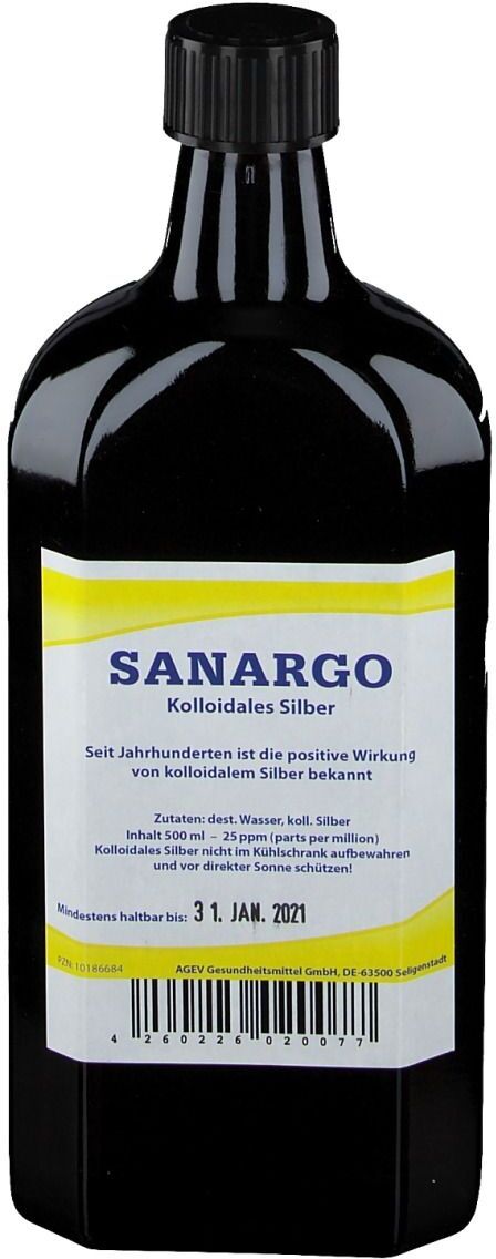 Sanargo kolloidales Silber Flaschen 500 ml