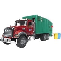 02812 MACK Granite Müll-LKW, Modellfahrzeug grün/rot
