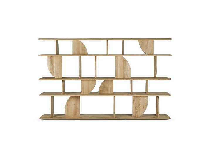 ETHNICRAFT bibliothèque verticale GEOMETRIC (Chêne - bois massif)