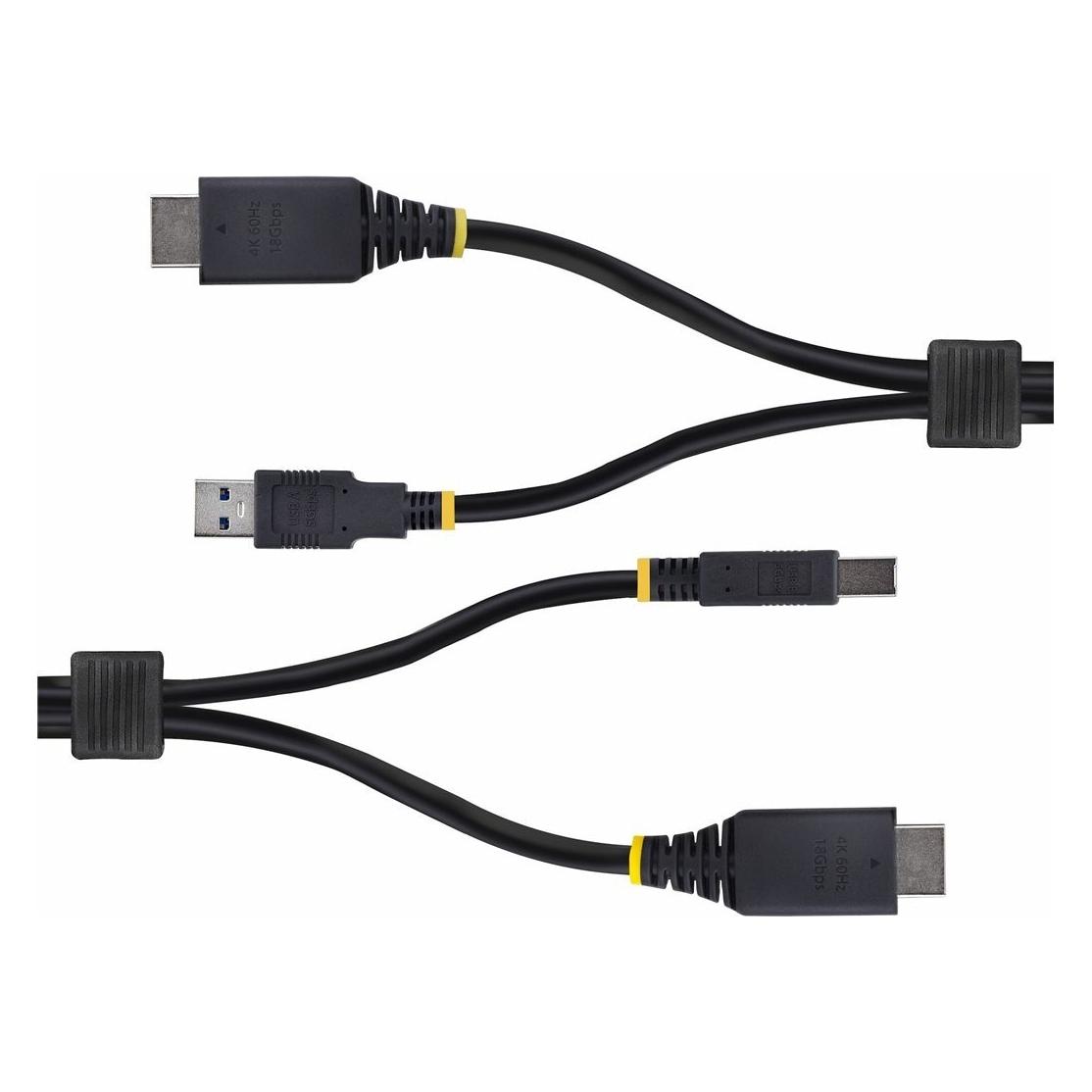 StarTech .com HU12210-KVM-CABLE, 3,1 m, USB, USB, HDMI, Schwarz, HDMI + USB 3.2 Gen 1 Type-A (HU12210-KVM-CABLE)
