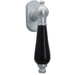Oscar R39 Ghidini Fenstergriff M18 Messing mattchrom Handhabe schwarz