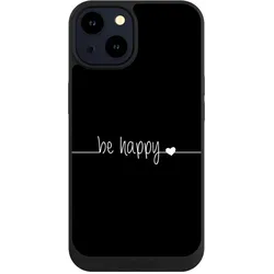 Nivocase Handyhülle für Apple iPhone 14 Hülle NIVOpure Case Schwarz Glück Sprüche Statement (Apple iPhone 14), Smartphone Hülle, Schwarz